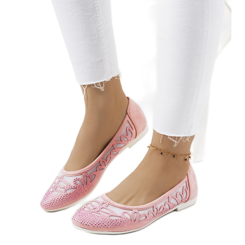 Ballerine rosa con decorazioni Charla traforate