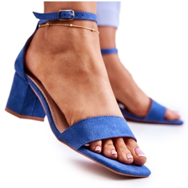 Vinceza Sandali In Pelle Scamosciata Alla Moda Su Una Barra Di Rovena Blu