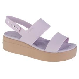 Sandali con zeppa bassi Crocs Brooklyn 206453-5PV viola