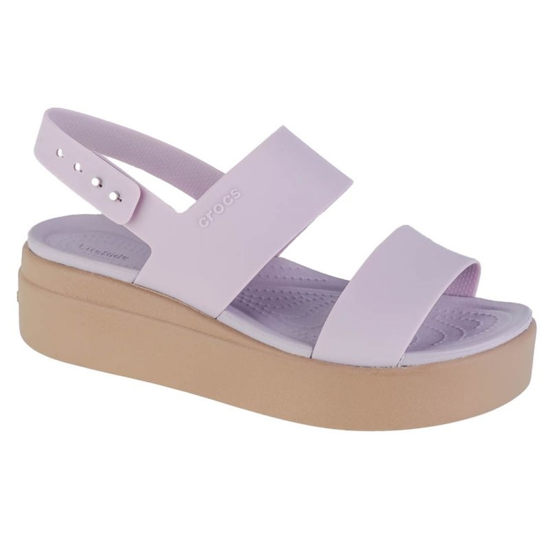 Sandali con zeppa bassi Crocs Brooklyn 206453-5PV viola