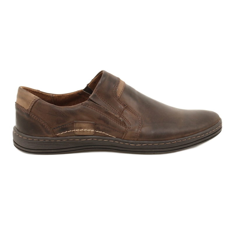 Olivier Mocassini da uomo realizzati in pelle 520MP, colore testa di moro marrone