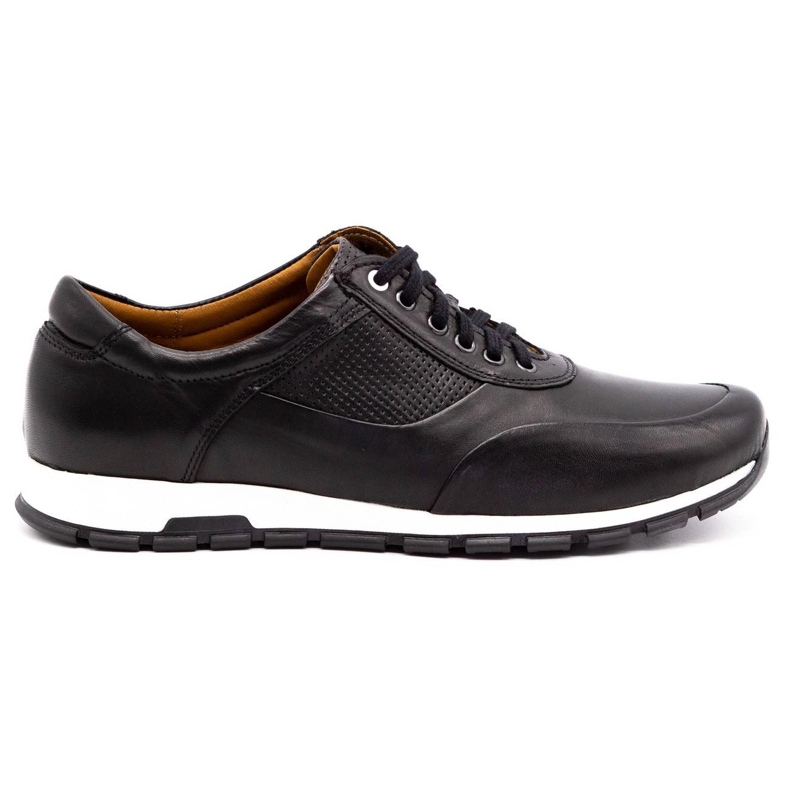 Olivier Scarpe casual da uomo in pelle 902KNT nere nero