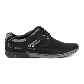KOMODO Scarpe casual da uomo in pelle 861L nere nero