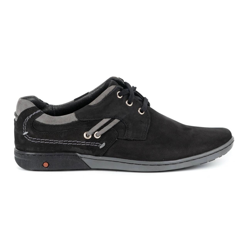 KOMODO Scarpe casual da uomo in pelle 861L nere nero