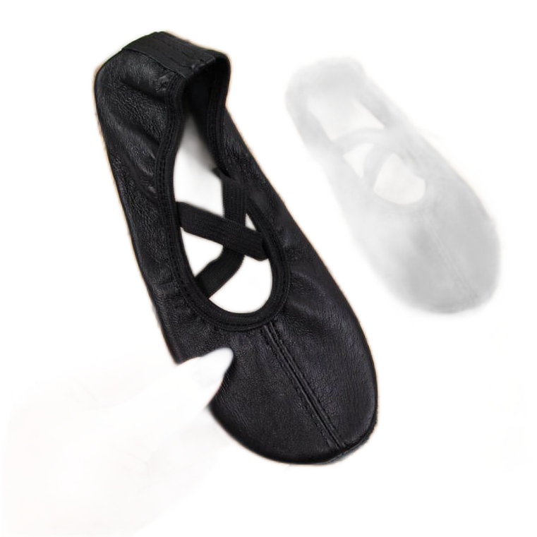 Ballerine in pelle con elastici neri Nazo nero