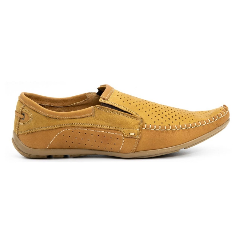 Olivier Mocassini da uomo in pelle 4206D rossi arancia