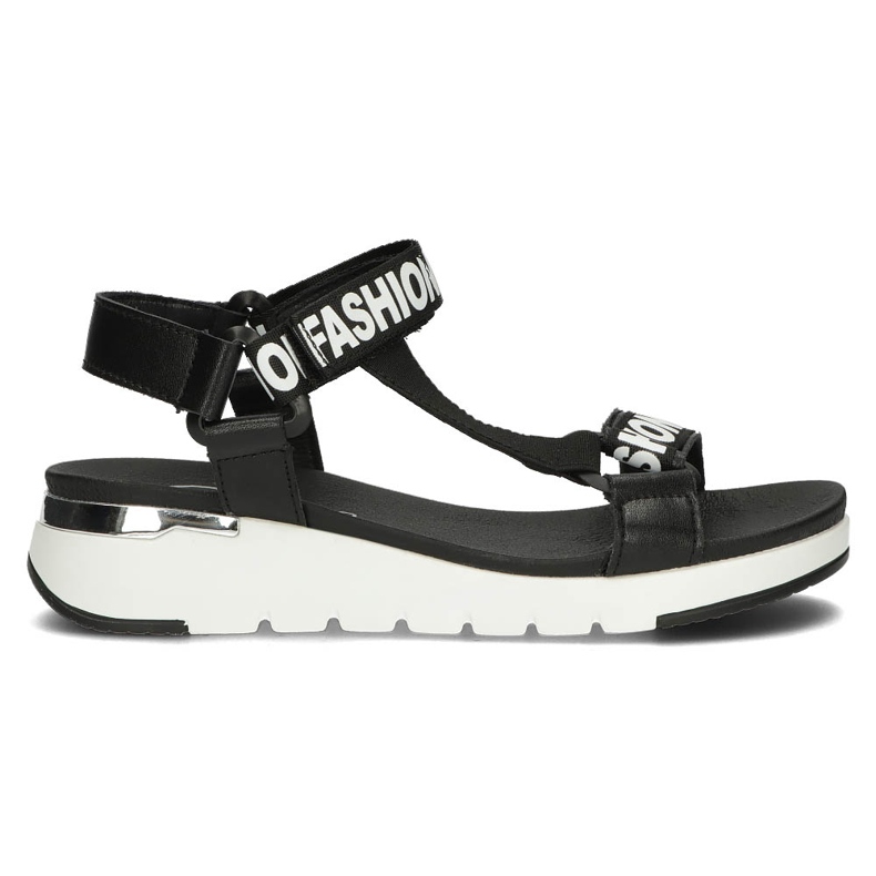 Sandali in pelle Filippo DS2169/22 Bk nero