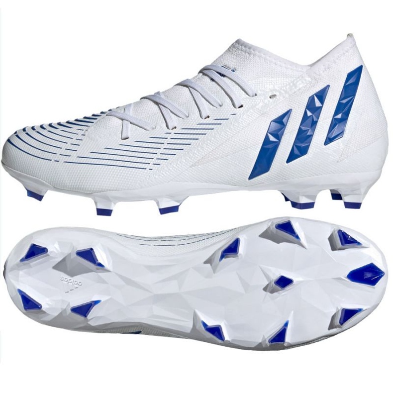 Scarpe da calcio Adidas Predator Edge.3 Fg M GW2273 bianca bianca