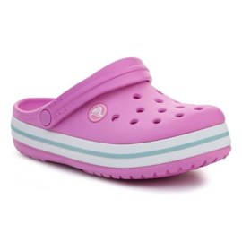 Zoccolo per bambini Crocs Crocband 207006-6SW rosa rose e viola