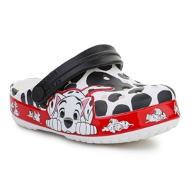 Crocs Fl 101 Dalmata Kids Clog T 207485-100 bianca nero rosso