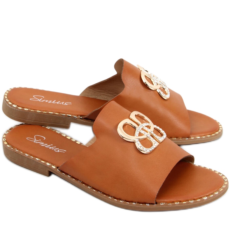 Ciabatte da donna Inday Camel marrone