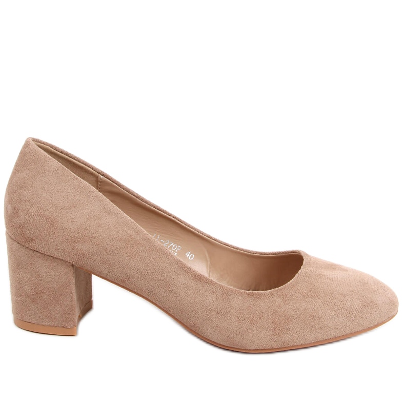 Décolleté con tacco basso Phoebe Khaki beige