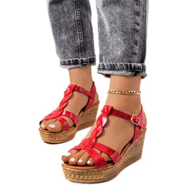 Sandali con zeppa Dalziel rossi rosso
