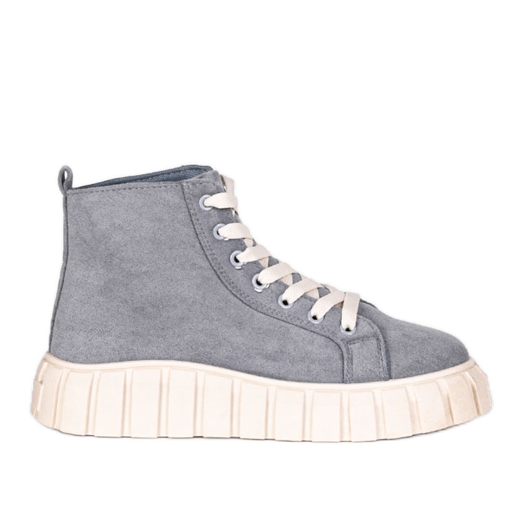 Sneakers blu sulla piattaforma Christal grigio