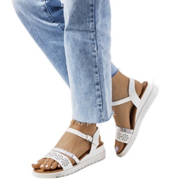 Sandali bianchi da donna Cubbine bianco argento