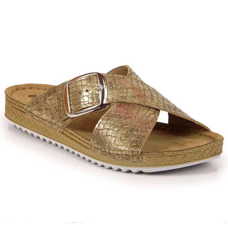 Ciabatte Inblu W ARC17 serpente oro d'oro