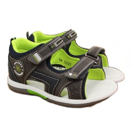 Sandali con velcro grigio American Club W AM825B