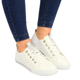 Sneakers realizzate in ecopelle Filippo W PAW221A bianco bianca