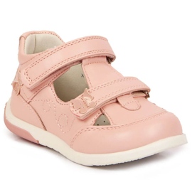 Scarpe traforate in velcro American Club Jr AM892B rosa