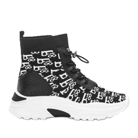 Sneakers nere da donna Erma bianco nero