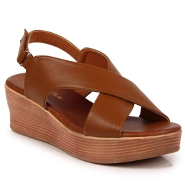 Sandali con zeppa marroni Filippo W PAW349B marrone