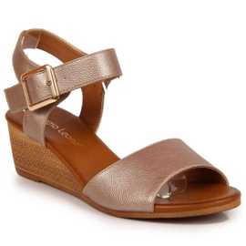 Sandali con zeppa Sergio Leone W SK376A beige