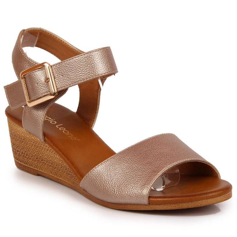 Sandali con zeppa Sergio Leone W SK376A beige