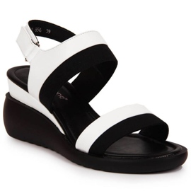 Sandali con zeppa Sergio Leone W SK377B bianco bianca