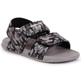 Sandali in schiuma di velcro American Club Jr AM881B grigi