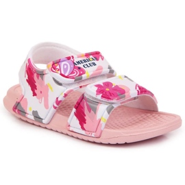 Sandali in schiuma di velcro American Club Jr AM882A rosa