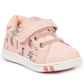 Scarpe sportive con velcro American Club Jr AM883A rosa