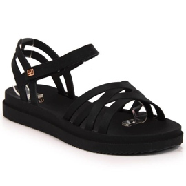 Sandali in gomma con velcro Zaxy W JJ285068 nero