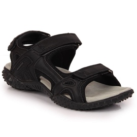 Sandali con velcro American Club W AM887A neri nero