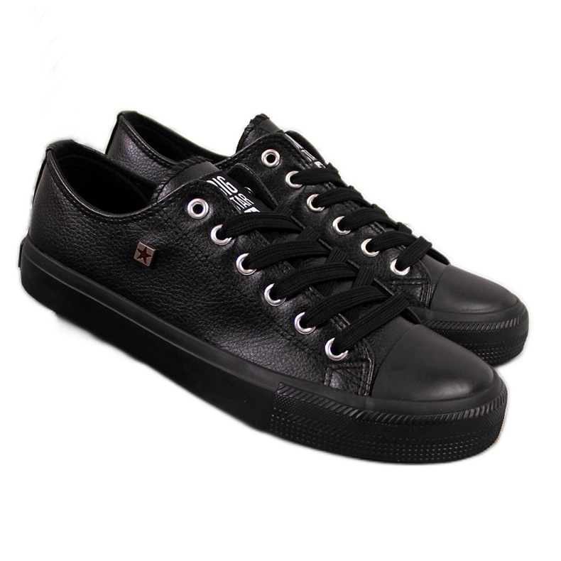 Sneakers basse nere in ecopelle Big Star V274871 nero