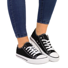 Sneakers basse Atletico nere in tessuto nero