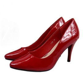 Décolleté su stiletto Sergio Leone laccato rosso