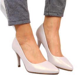 Décolleté su stiletto Sergio Leone beige perla