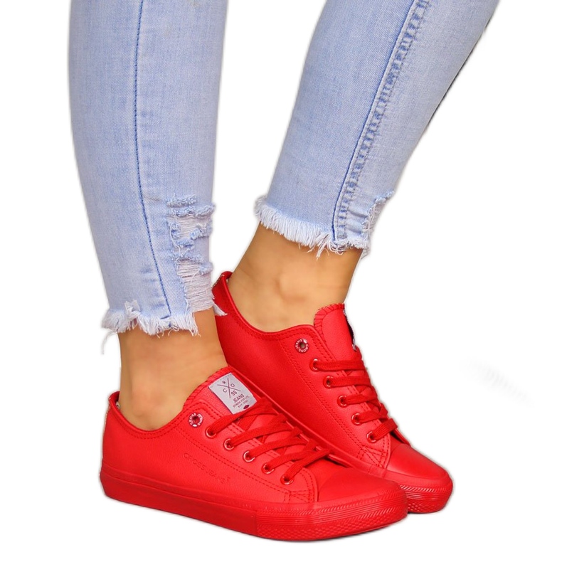 Sneakers basse rosse in ecopelle Cross Jeans DD2R4032 rosso