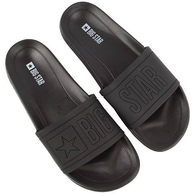 Ciabatte mare da uomo in gomma nera Big Star DD174690 nero