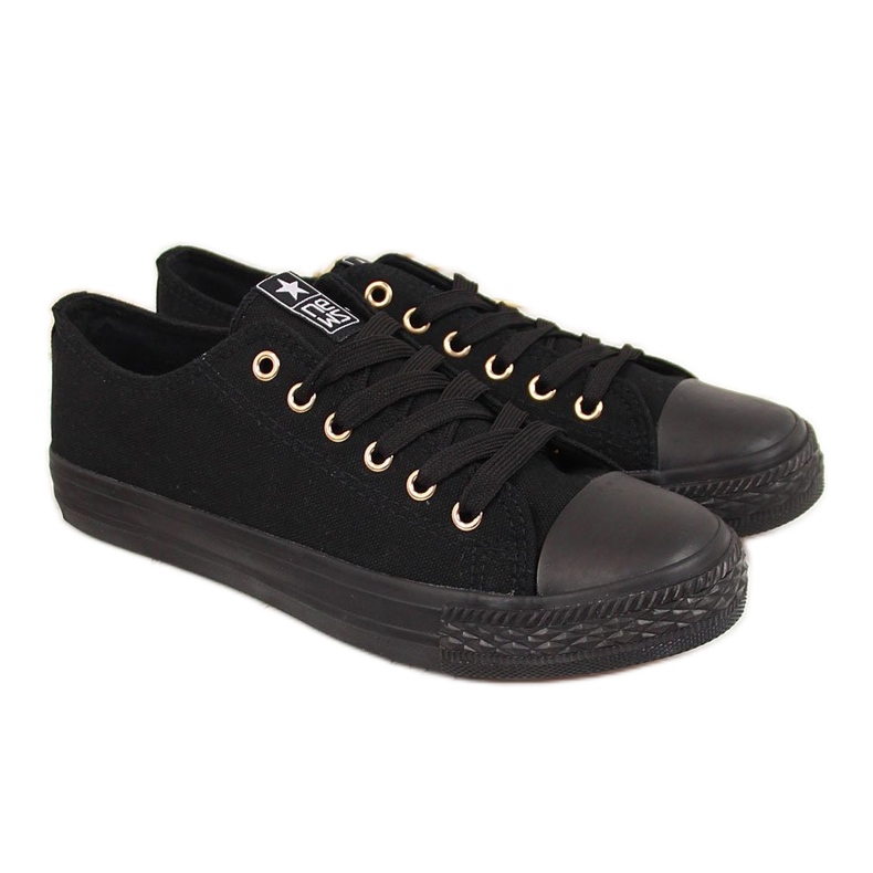 Sneakers basse da donna nere NEWS nero