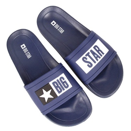 Ciabatte mare da uomo in gomma blu navy Big Star DD174701