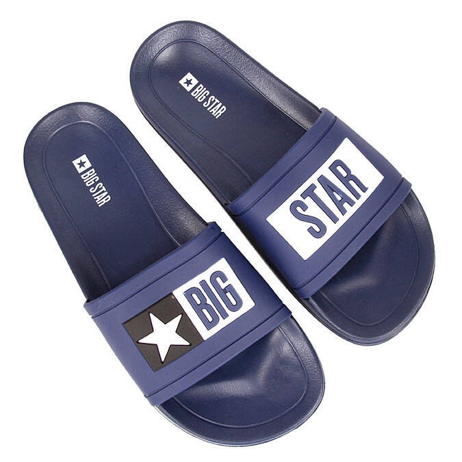 Ciabatte mare da uomo in gomma blu navy Big Star DD174701