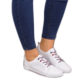 Scarpe da donna in pelle, pelle bianca Filippo bianco