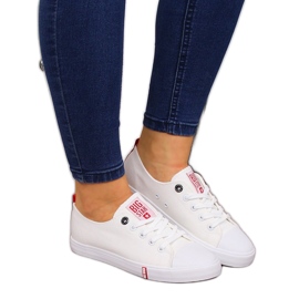 Big Star basso in tessuto bianco FF274087