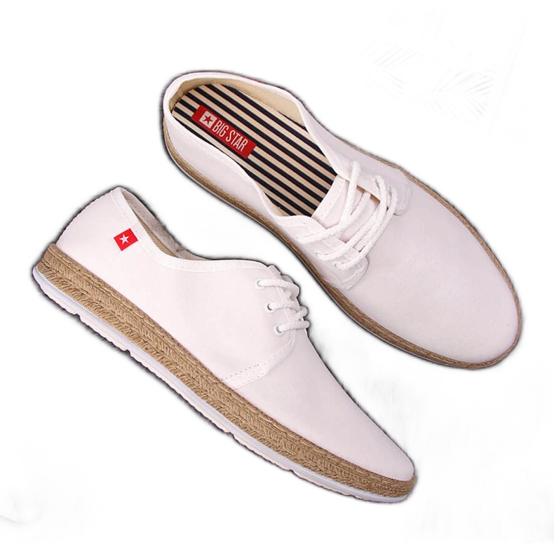 Sneakers espadrillas bianche da donna Big Star FF276043 bianca