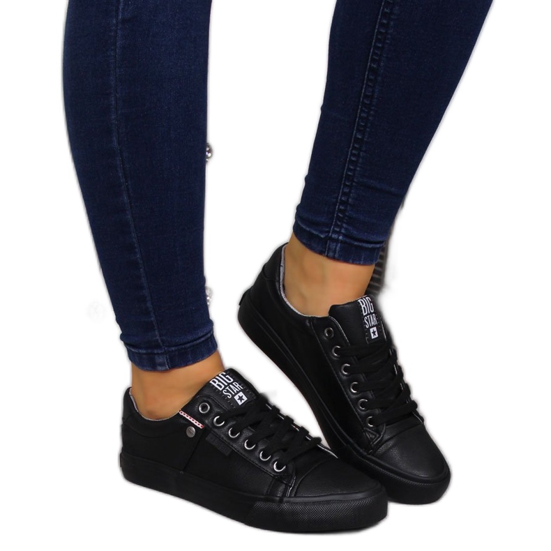 Low-top in ecopelle nera Big Star GG274061 nero
