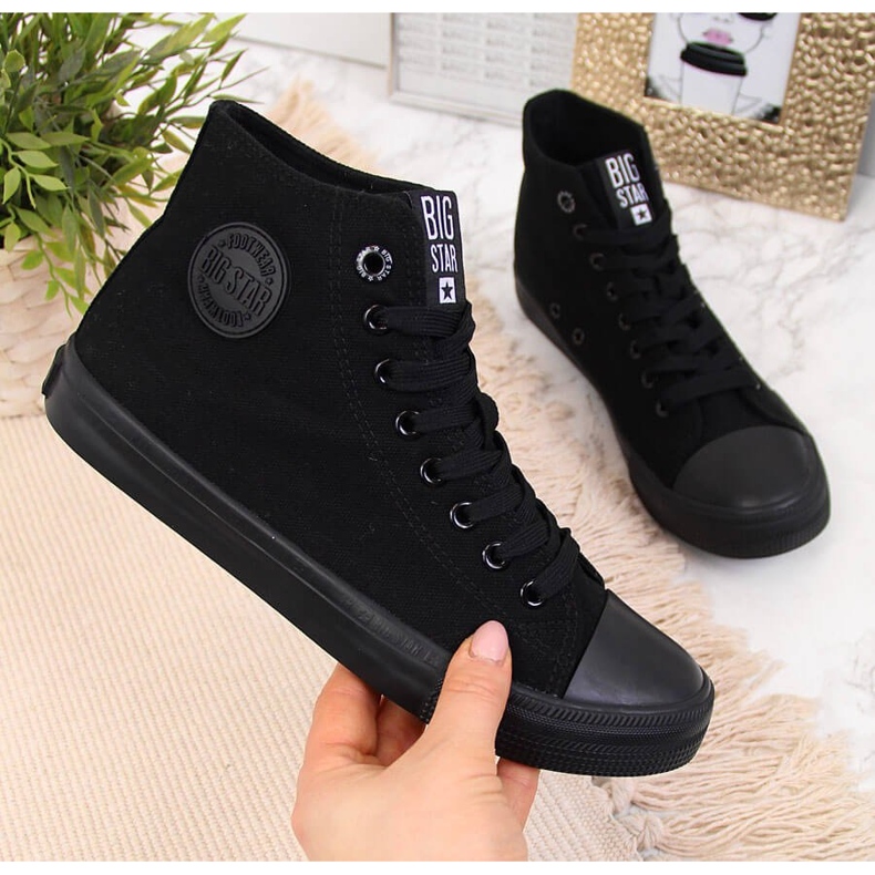 Sneakers alte nere in tessuto Big Star FF274A170