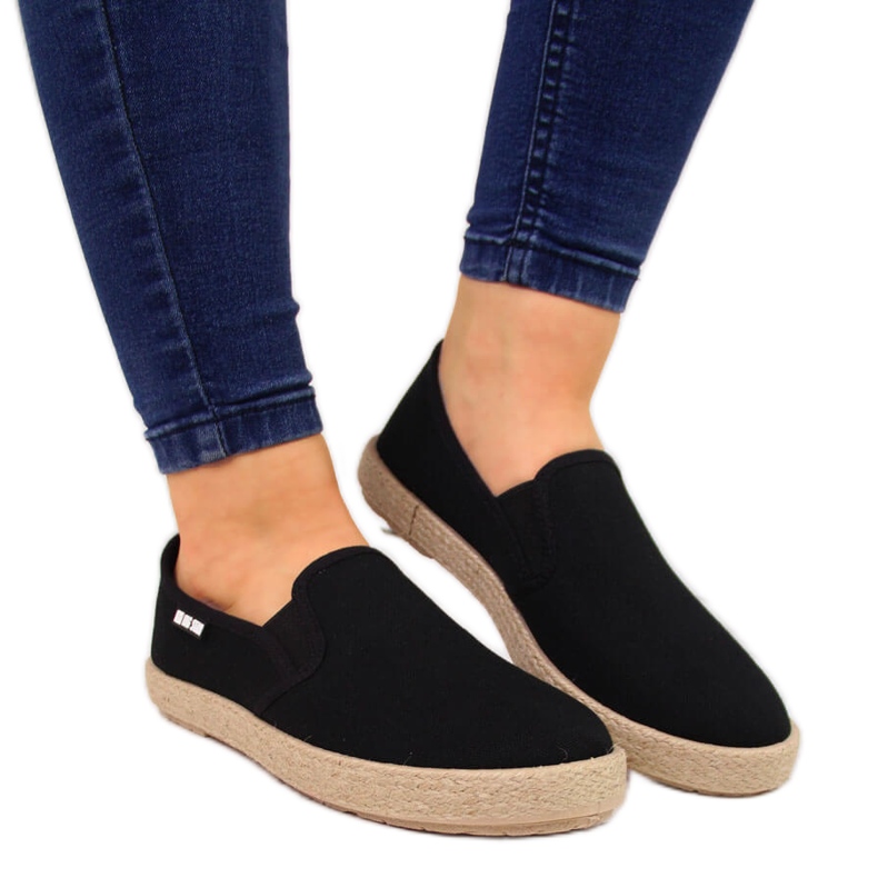 Slip on da donna espadrillas nere Big Star DD274017 nero