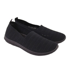 Sneakers da donna traforate Filippo nere slip on nero