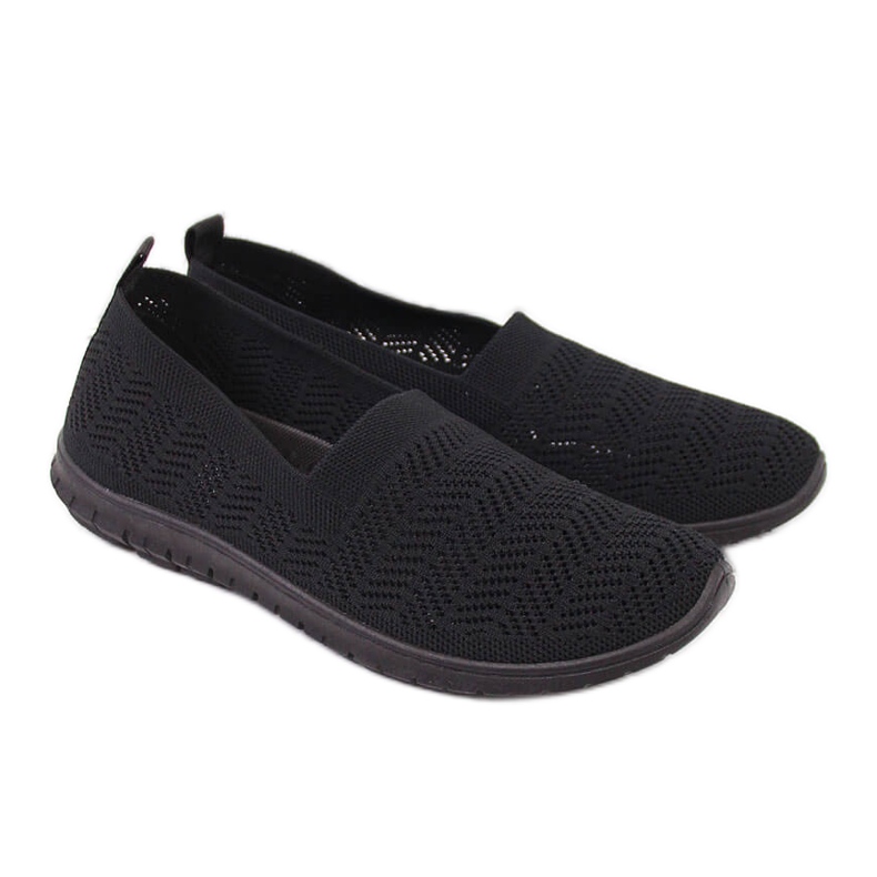 Sneakers da donna traforate Filippo nere slip on nero